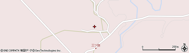 秋田県男鹿市男鹿中滝川（三ツ森下台）周辺の地図