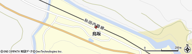 秋田県北秋田市阿仁幸屋渡（鳥坂）周辺の地図