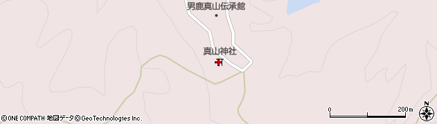 秋田県男鹿市北浦真山（水喰沢）周辺の地図