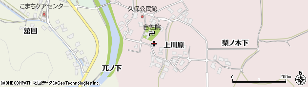 秋田県南秋田郡五城目町久保上川原周辺の地図