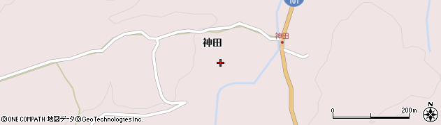 秋田県男鹿市男鹿中滝川（神田）周辺の地図