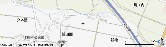 秋田県五城目町（南秋田郡）大川谷地中周辺の地図