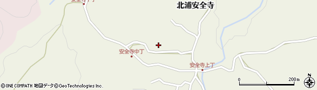 秋田県男鹿市北浦安全寺（安全寺）周辺の地図