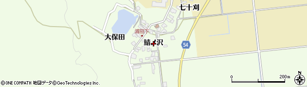 秋田県男鹿市脇本浦田（鯖ノ沢）周辺の地図