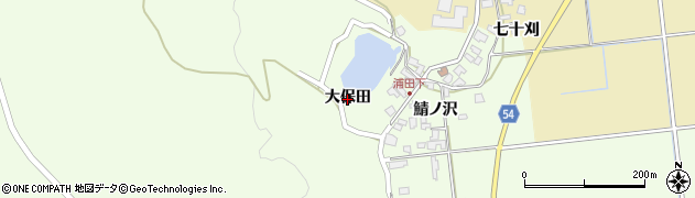 秋田県男鹿市脇本浦田（大保田）周辺の地図