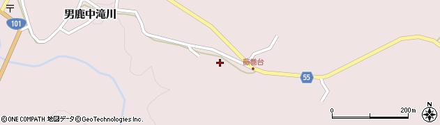 秋田県男鹿市男鹿中滝川藤巻台115周辺の地図