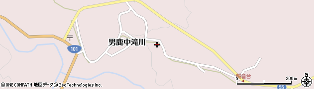 秋田県男鹿市男鹿中滝川萱置場56周辺の地図