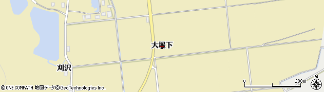 秋田県男鹿市脇本樽沢（大堤下）周辺の地図