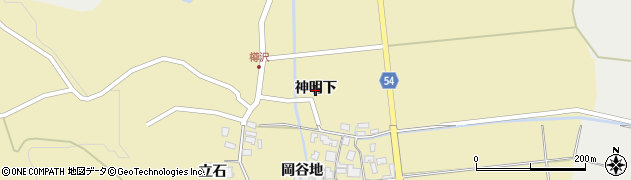 秋田県男鹿市脇本樽沢（神明下）周辺の地図