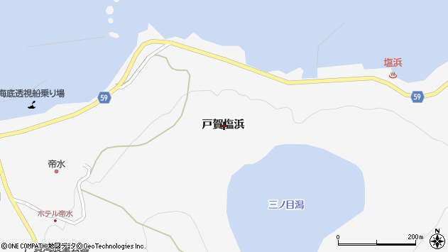 〒010-0673 秋田県男鹿市戸賀塩浜の地図