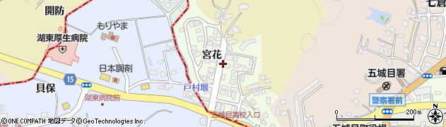 秋田県五城目町（南秋田郡）川崎周辺の地図