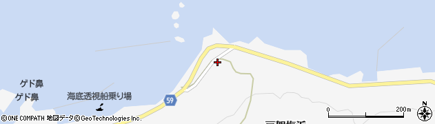 秋田県男鹿市戸賀塩浜漁元崎82周辺の地図