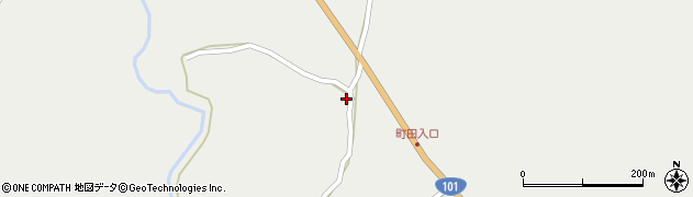 秋田県男鹿市男鹿中山町（中芋の沢）周辺の地図