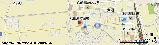 秋田県南秋田郡八郎潟町周辺の地図