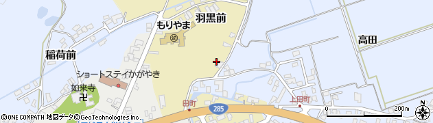 秋田県五城目町（南秋田郡）羽黒前周辺の地図