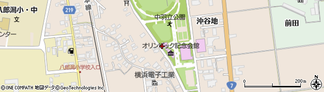 八郎潟町役場　弁天球場周辺の地図