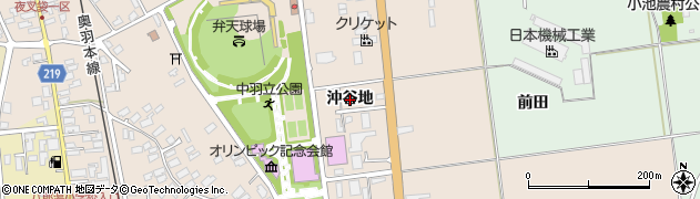 秋田県八郎潟町（南秋田郡）夜叉袋（沖谷地）周辺の地図