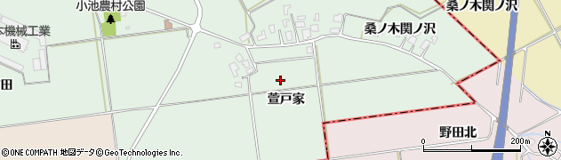 秋田県八郎潟町（南秋田郡）小池（萱戸家）周辺の地図