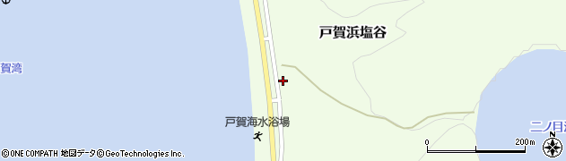 秋田県男鹿市戸賀浜塩谷（抜沢）周辺の地図