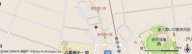 秋田県八郎潟町（南秋田郡）夜叉袋（中嶋田）周辺の地図