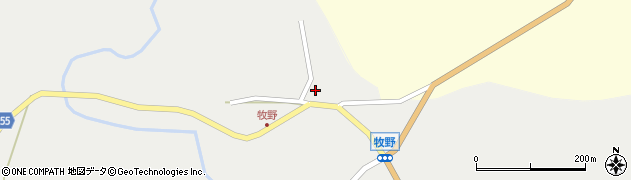 秋田県男鹿市男鹿中山町（下宮の沢）周辺の地図