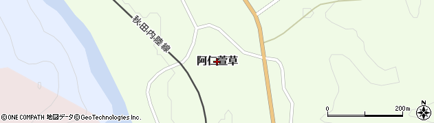 秋田県北秋田市阿仁萱草周辺の地図