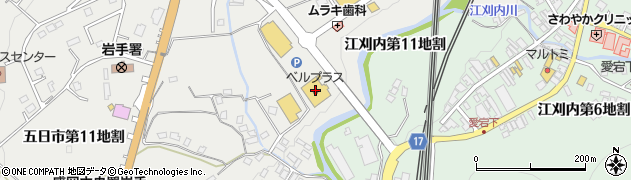 株式会社ベルジョイス　ベルプラス沼宮内店周辺の地図