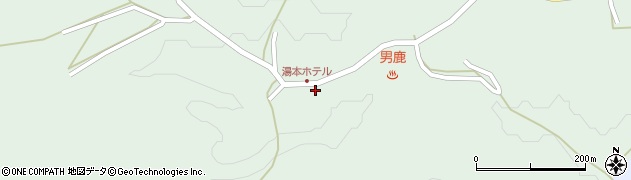 秋田県男鹿市北浦湯本（福ノ沢）周辺の地図