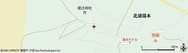秋田県男鹿市北浦湯本（隠台）周辺の地図