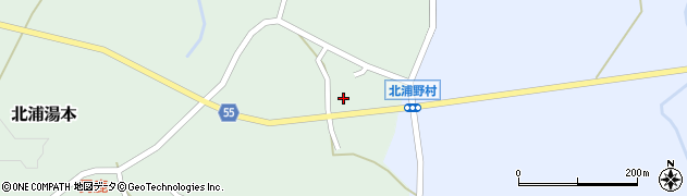 秋田県男鹿市北浦湯本（鍵掛野）周辺の地図