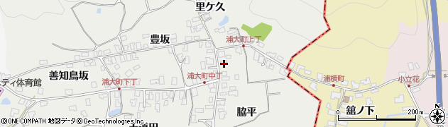秋田県八郎潟町（南秋田郡）浦大町（脇平）周辺の地図