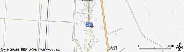 秋田県八郎潟町（南秋田郡）真坂（大沢）周辺の地図