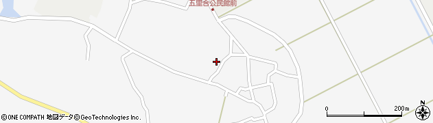 秋田県男鹿市五里合箱井（町屋田）周辺の地図