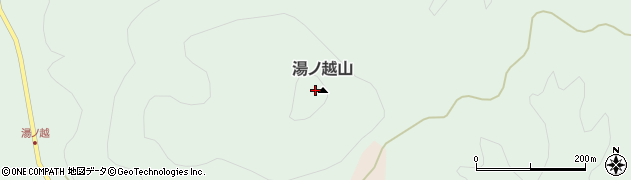 湯ノ越山周辺の地図