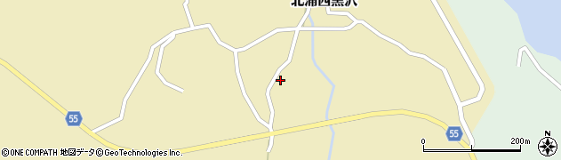 秋田県男鹿市北浦西黒沢（中山）周辺の地図
