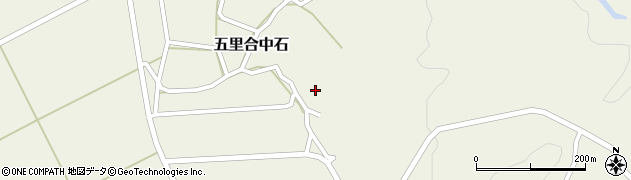 秋田県男鹿市五里合中石（瓜沢）周辺の地図
