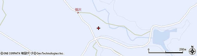 秋田県三種町（山本郡）天瀬川（種沢家ノ下）周辺の地図