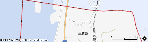 秋田県南秋田郡八郎潟町真坂三倉鼻74周辺の地図