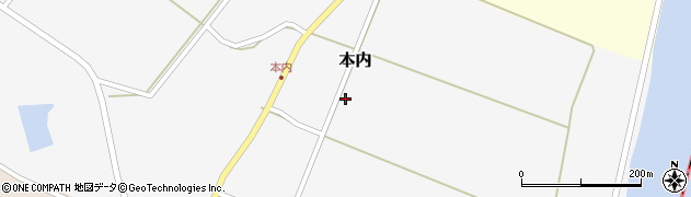 秋田県男鹿市本内屋布下周辺の地図