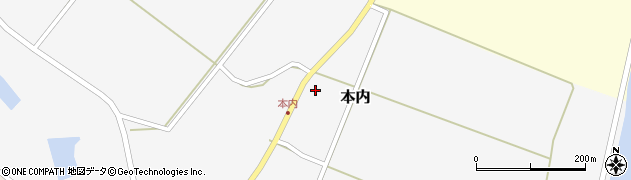 秋田県男鹿市本内屋布下54周辺の地図