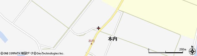 秋田県男鹿市本内屋布下17周辺の地図