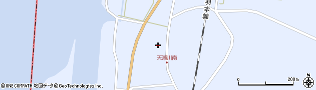 秋田県三種町（山本郡）天瀬川（三倉鼻）周辺の地図