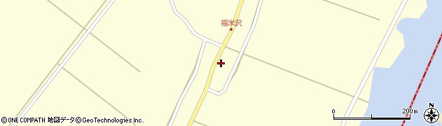 秋田県男鹿市福米沢（家ノ下）周辺の地図