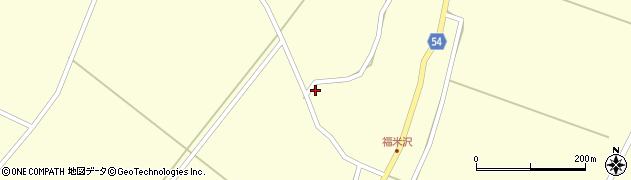 秋田県男鹿市福米沢大門道周辺の地図