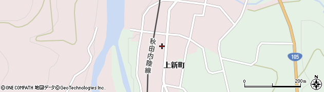 秋田県北秋田市阿仁銀山（上新町）周辺の地図