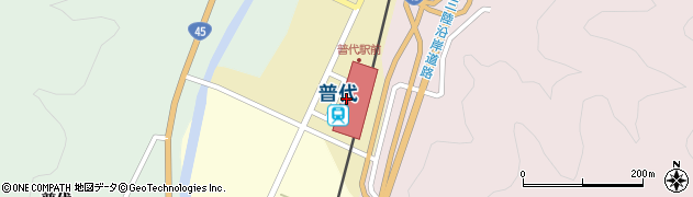 三陸鉄道普代駅周辺の地図