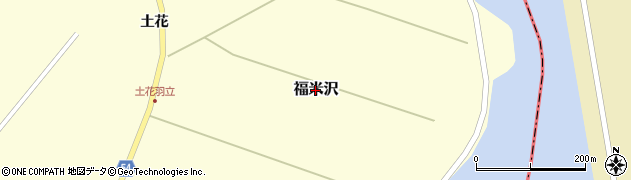 秋田県男鹿市福米沢周辺の地図