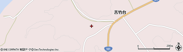 秋田県男鹿市野石申川周辺の地図