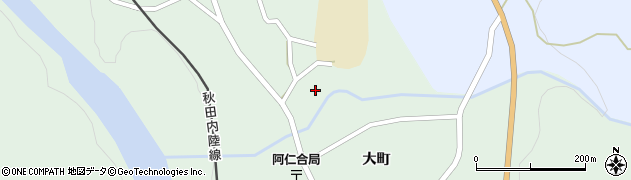 秋田県北秋田市阿仁水無（稲荷堂脇）周辺の地図