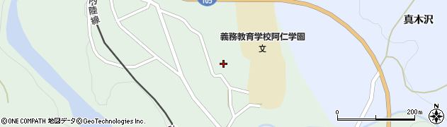 秋田県北秋田市阿仁水無上岱周辺の地図